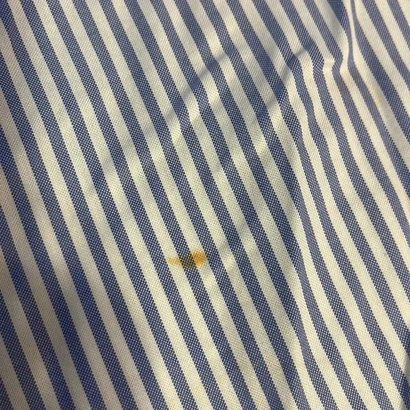 Tory Burch embroidered blue and white striped top size 4 - Picture 3 of 6